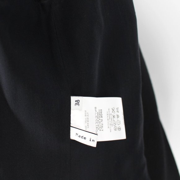 Balenciaga Paris Black Wool Silk Velvet Trim Jacket Single Breasted Blazer 38 S - Picture 7 of 7
